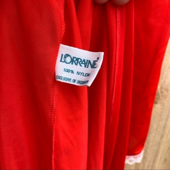 Vintage Lorraine Nylon Nightgown Sleep Lounge Gown House Dress Women’s Sz Small - Picture 5 of 5